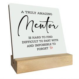 Mentor Gift Wood Plaque, An Amazing Mentor is Hard To Find, Impossible To Forget, Plaque with Wooden Stand, Meaningful Wood Sign Plaque Gift, Mentor Gift, Thank You, Appreciation Gift, Desk Sign A1