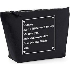 Hippowarehouse Mummy, just a little note to say, We love you each and every day From me and daddy printed make up cosmetic wash bag 18x19x9cm