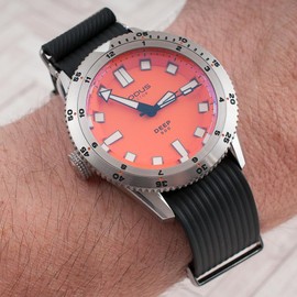 StrapHabit FKM Rubber Ribbed Military Style Dual Pass Strap - Convert to Single Pass - for Men and Women (20mm) (20mm, Black)