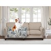 Brilliant Sunshine Blue Toile Large Pet Couch Sofa Bed, Quilted,