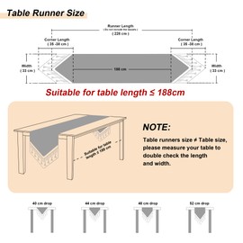 TOPLUXE Table Runner with Handmade Tassels, Damask Table Runner for Dining Room/Restaurant/Banquet/Festival Decoration (33x228cm, Light Grey)