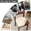 ZHILING Stretch beige Chair Seat Covers for Dining Room Set