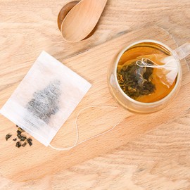 VTECHOLOGY Tea Filter Bags Unbleached Empty Non-Woven Fabric Drawstring Tea Bags for Loose Leaf Tea, Coffee, Spice, Herbs（3.54 x 2.75 inch） (400Pcs)