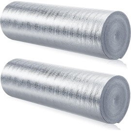 2 Rolls: 48x10' Reflective Insulation Roll Foam Core Radiant Barrier Garage Door