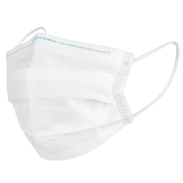 HALYARD FLUIDSHIELD 1 Fog-Free Disposable Procedure Mask, w/SO SOFT Lining and SO SOFT Earloops, Pleat-Style, White, 41802 (Box of 50)