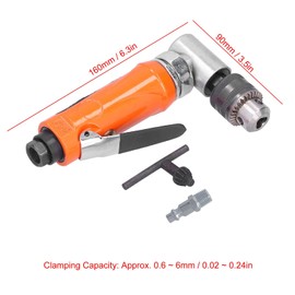 Right Angle Air Drill Alloy Steel Power Air Angular Drilling Machine 1500rpm Pneumatic Drill Elbow Head Manual Tool (American)