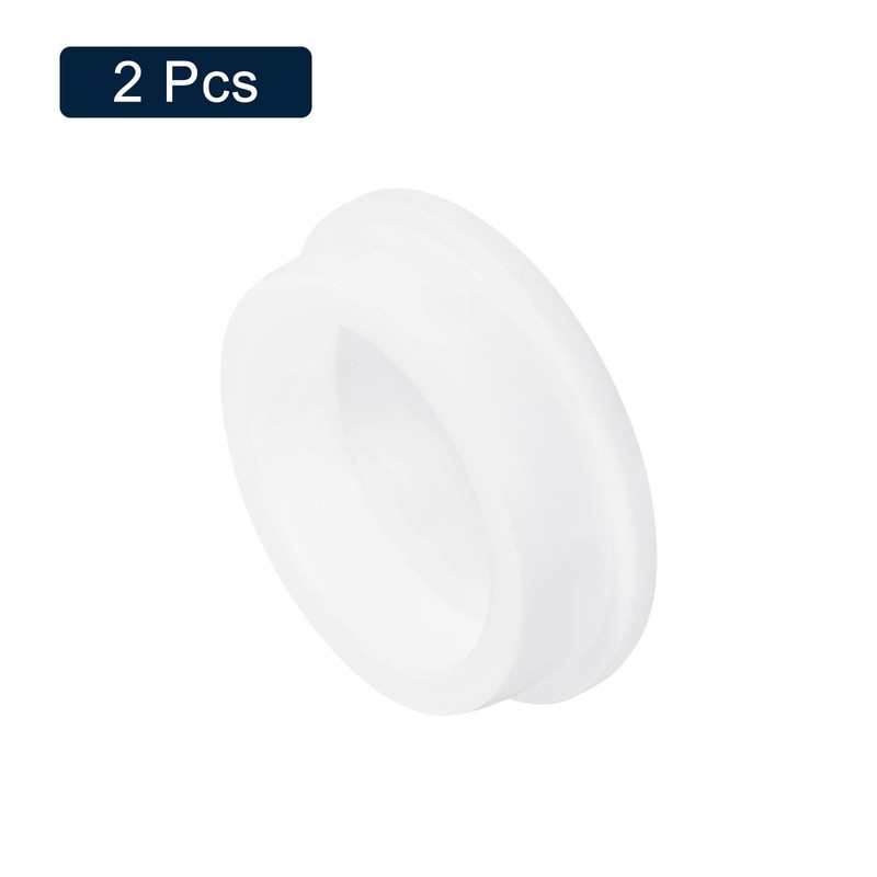 sourcing map 2Pcs White Plug Holes, Waterproof Rubber Button Plug