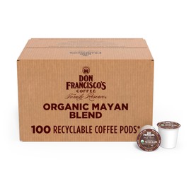 Don Francisco's Don Francisco's Organic Mayan Blend Medium-Dark Roast Coffee: 100 K Cups Compatible Single-Serve Pods for Keurig Brewers, Bold Flavor with Floral Aroma and Chocolate Hints