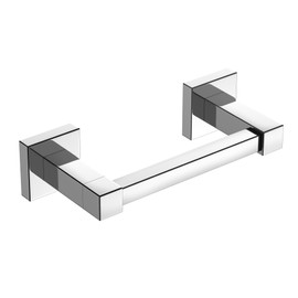 FORIOUS Chrome Toilet Paper Holder Wall Mount, Bathroom Toilet Paper Holder Wall, Polished Chrome Toilet Paper Holder Square, Double Post Pivoting Toilet Paper Wall Holder Silver, TP Holder