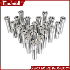 Findmall 23×R8 Collet Set Fractional 1/16" To 3/4" High Precision For Bridgeport