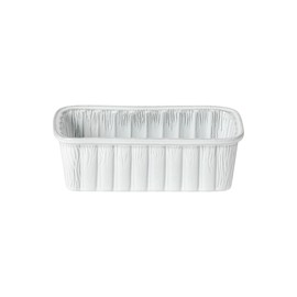 Costa Nova Ceramic Stoneware 9" x 4.75" x 3" Loaf Pan - Festa Collection, White | Oven & Dishwasher Safe Bakeware | Food Safe Glazing | Restaurant Quality Serveware