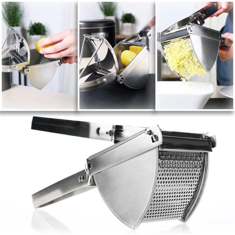 COM-FOUR® Potato Press Made of Stainless Steel, Dishwasher-Safe - spaetzle