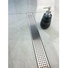 Neodrain 28-Inch Linear Shower Drain with Removable Quadrato Pattern Grate,