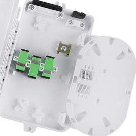 Eardion 6 Core Fiber Distribution Box, 6 Port FTTH Fiber Distribution Box Splitter Box- Fiber Optic Terminal Junction Splitter Box for SC, FC, E2000 Adapters