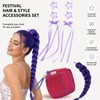 Purple Hair Extension Set - Purple Ponytail Extension - Mesh