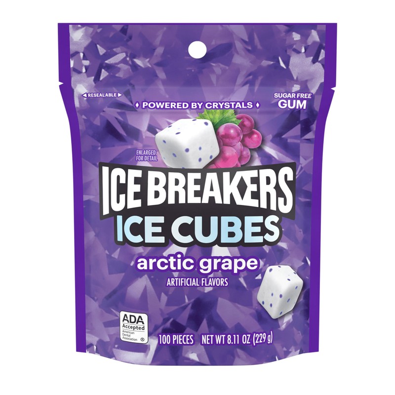 ICE BREAKERS Ice Cubes Arctic Grape Flavored Sugar Free Chewing
