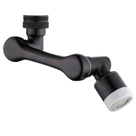 Techzm Faucet Extender 1080° Swivel Faucet Attachment Aerator Rotating Splash Filter Faucet Extension with Two Water Outlet Modes Oil Rubbed Bronze