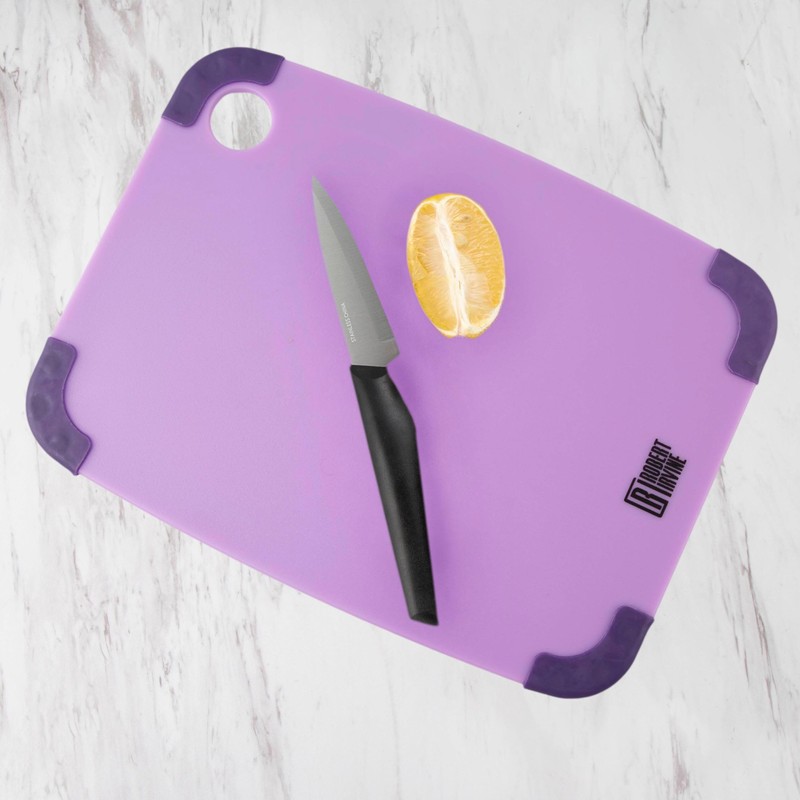 Cambridge ERI008PPURI2R Robert Irvine 3-Piece Nonslip Cutting Board Set, Purple