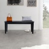 Boraam Shaker Backless Wood Bench - Black Finish