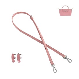 D.DUO Leather Bag Strap, Leather Mini Bag Shoulder Strap Conversion Kit for Leather Wallet Strap by Longchamp, pink