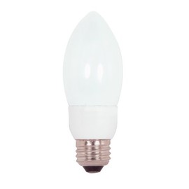 Satco S7323 7-Watt Medium Base Torpedo, 5000K, 120V, Equivalent to 40-Watt Incandescent Lamp