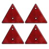 Qiping 4 Pack Red Trailer Triangle Reflectors, Screw-on E-Mark Approval