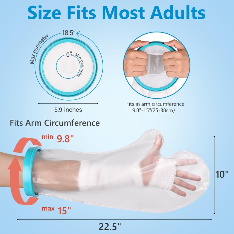 Cast Covers for Shower Arm, 100% Waterproof Cast Cover Arm