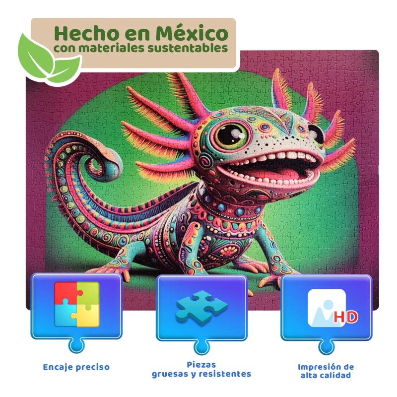 Rompecabezas Ajolote Alebrije 1000 Piezas Flink