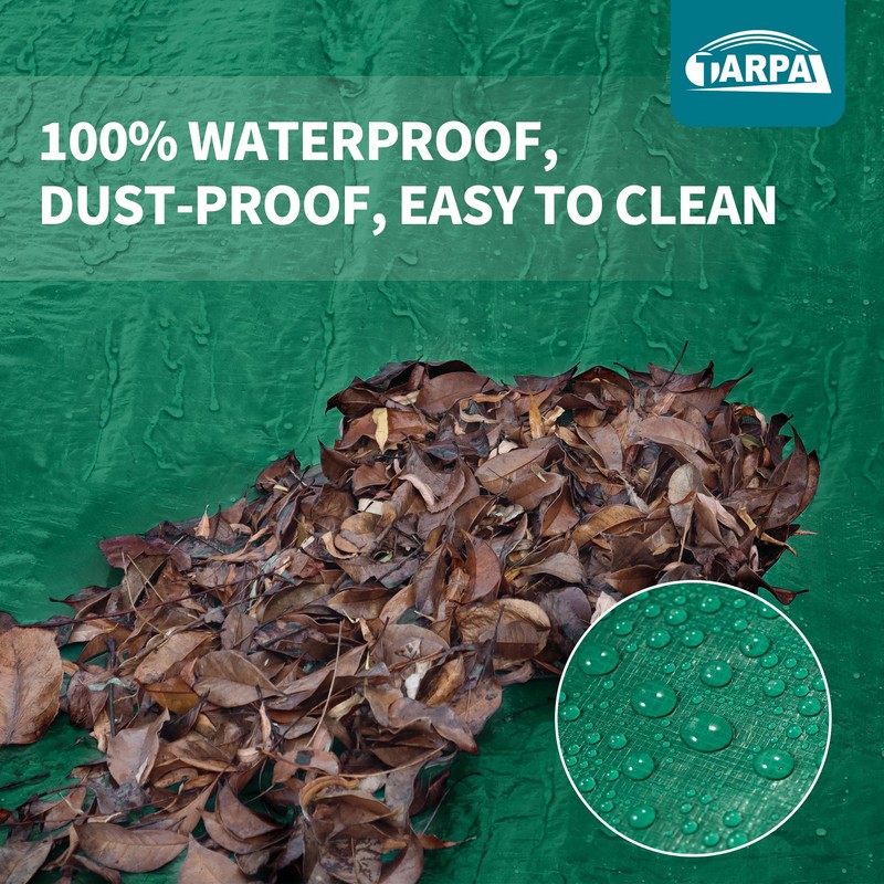 TARPAL 12ft Heavy Duty Round tarp Waterproof with Accessories 10mil