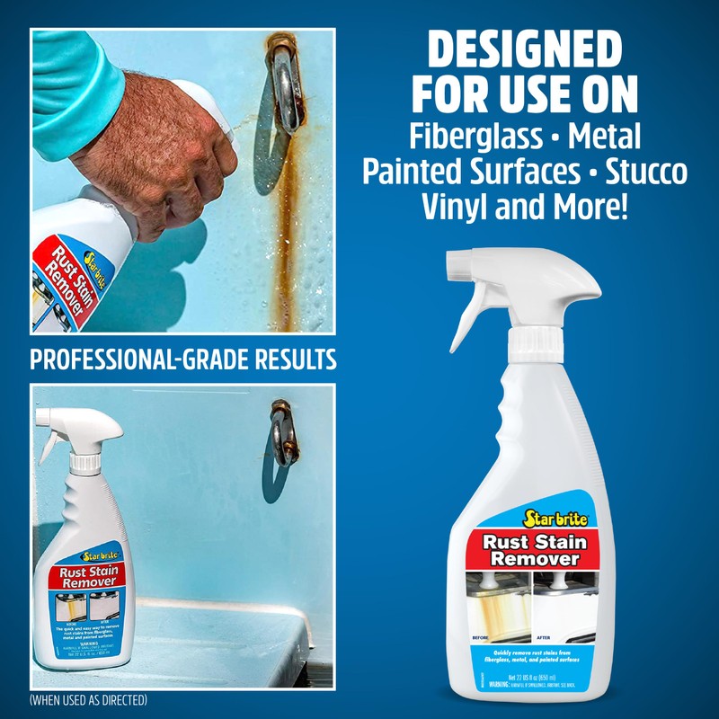 STAR BRITE Rust Stain Remover Spray - Instantly Dissolve Corrosion
