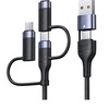 P4Y US-SJ547 kompatibel mit Lightning+TypeC+MicroUSB kabel zu USB-C Schnellladung 60W