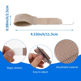 Molain 5 Pieces Finger Toe Wraps Toe Separator Fabric Finger Splint Straightener Broken Toe Wraps for Broken, Sprained, Jammed, Swollen Finger Toes