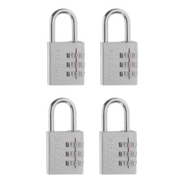 Master Lock Set Your Own Combination Lock, Aluminum, 1-3/16 in. Wide, 4 pk, 630EC4