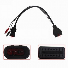 Eaglerich Fiat 3pin Alfa Lancia to 16 Pin OBD2 Connector for Fiat 3 Pin Diagnostic Cable