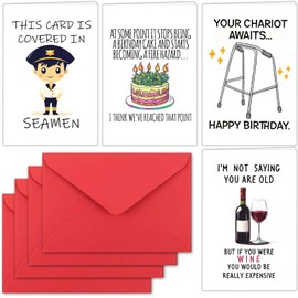 Powerful Funny Birthday Card, Happy Birthday Cards with Envelopes for Friends and Relatives (Your Chariot Awaits)