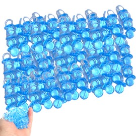 Bonka Bird Toys Blue Pink Yellow Clear Acrylic Pacifiers Foot Talon Craft Part Baby Binkie Shower Decoration Party Small Medium Large Bright Color Durable (Small 144 Pieces, Blue)