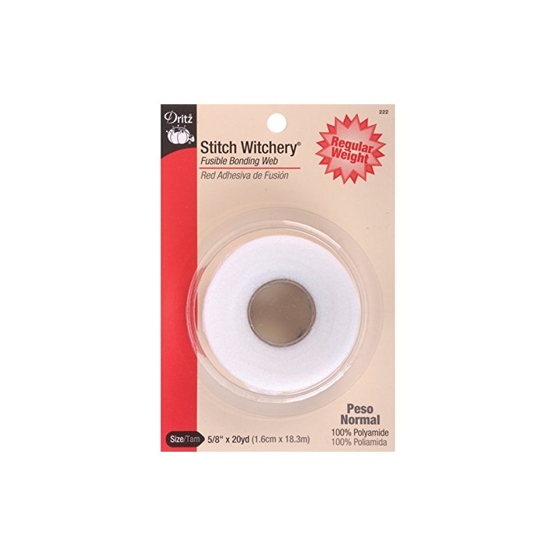 Dritz 222 5/8-Inch by 20-Yard Stitch Witchery, Regular (2 Pack)