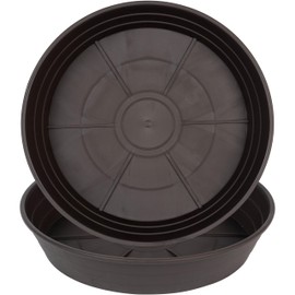LWALRS Plant Saucer 14 Inch 2 Pack 6 8 10 12 14 16 18 20 25, Plastic Plant Trays for Pots，Extra-Deep Plant Water Dray Tray, Bird Bath Bowl, Heavy Flower Plant Saucers Indoors and Outdoor No Holes