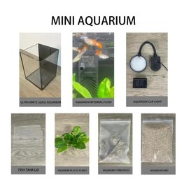 LYPHARD AQUARIUMS Mini Aquarium Set Fish Tank Shrimp Tank Snails Tank Planted Tank 1.2 Gallon Aquarium Kit, Small Desktop Fish Tank for Small Aquatic Pets for Beginner