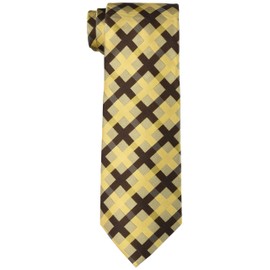 Fortuna Tokyo FT-T22 Men's Necktie, 22. Revival Nishijin Woven Necktie, yellow