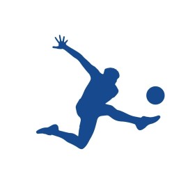 CMI Soccer Player Kicking Ball With Left Leg Decal Sticker | 5.5-Inches
