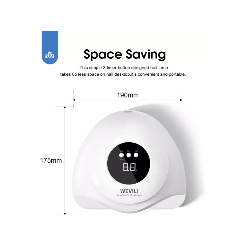None 위빌리 72W UV 네일 램프 스마트 센서가 장착된 젤