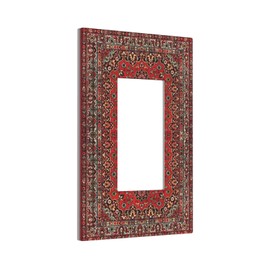 WUYOCHA Vintage Red Persian Rug Pattern 1 Gang Rocker Single Decora Outlet Wall Plate Decorative Switchplate Faceplate GFCI Light Switch Covers for Home Living Decor