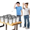 Gamie Bucket Ping Pong Ball Game Includes 9 Metal Buckets,