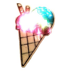 Iron-On Sew-On Patches Iron-On Appliqué Large Glitter Sequins Children's Clothing 16 x 11 cm