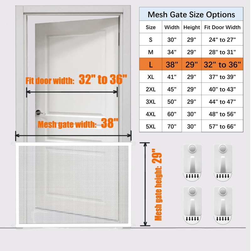 Cupount Dog Gate for Stairs - Pet Gate Indoor Safety