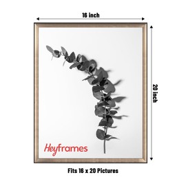 Heyframes 16x20 Gold Picture Frame - Made of Polyurethane - Scratch Resistant Glass, Wall Mount Design with Pre-Installed Back Hooks - Versatile for Photos and Showcasing Cherished Moments with Elegant Décor