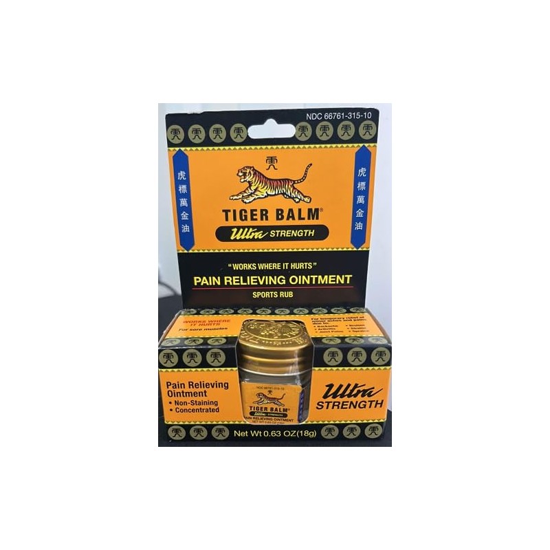 Tiger Balm Ultra Strength 0.63 oz Pack of 24)