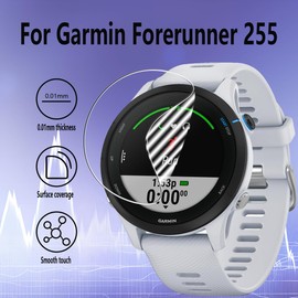 Yiunssy Screen Protector for Garmin Forerunner 255/255 Music, Pack of 3, HD Screen Protector, Full Coverage, Anti-Fingerprint, Screen Protector for Garmin Forerunner 255/255 Music