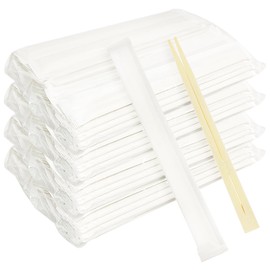 UEJYWUY 400 Pairs 8 Inch Disposable Chopsticks, 20cm Individually White Wrapped Disposable Bamboo Chopsticks, Bamboo Wooden Chopsticks for Noodles, Sushi, Asian Food